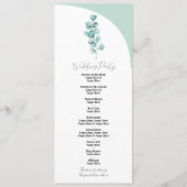 Eucalyptus Wedding Menu Ceremonie Bladeren Groen (Achterkant)