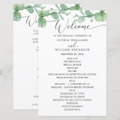 Eucalyptus Wedding Program | Outdoor Botanical  (Voorkant / Achterkant)