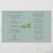 Eucalyptus Wedding Programme Greenery Leaves (Achterkant)