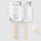 Eucalyptus Wedding Programme Handje Fan Handwaaier (Voorkant en achterkant)