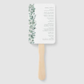 Eucalyptus Wedding Programme Handje Fan Handwaaier (Achterkant)