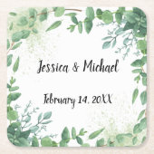 Eucalyptus Wedding pub custom onderzetter (Voorkant)