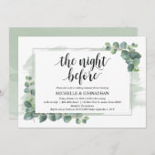 Eucalyptus Wedding Rehearsal Dinner Kaart (Voorkant / Achterkant)