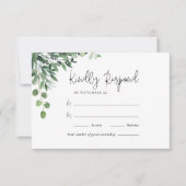 Eucalyptus Wedding RSVP Kaart (Voorkant)