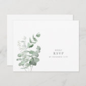 Eucalyptus Wedding RSVP Kaart (Voorkant / Achterkant)
