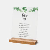 Eucalyptus Wedding Seating Chart Table Elegant (Angle)