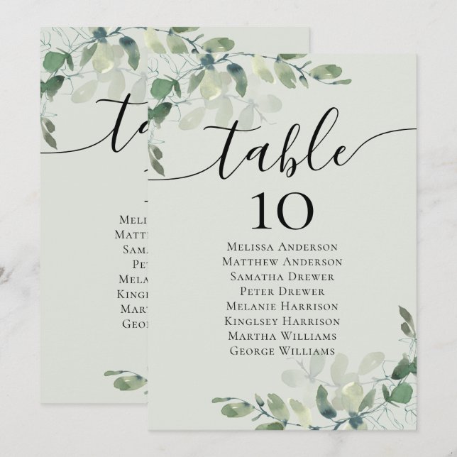 Eucalyptus Wedding Table Zetel (Voorkant / Achterkant)