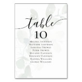 Eucalyptus Wedding Table Zetel Kaart (Achterkant)