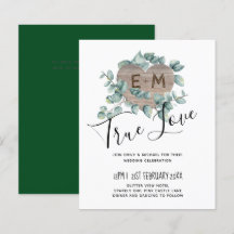 Eucalyptus Wedding - Waterverf Greenery Monogram