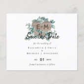 Eucalyptus Wedding - Waterverf Greenery Monogram (Voorkant)