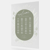 Eucalyptus Wedding Wreath Seating Chart Grn ID901 Acryl Bord (Hoek)