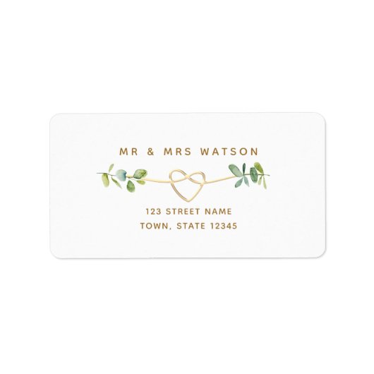 Eucalyptus Weduwlabel retouradres Etiket (Voorkant)