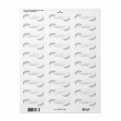 Eucalyptus Weduwlabel retouradres Etiket (Full Sheet)