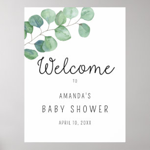 Eucalyptus - Welkom bij Baby shower Poster
