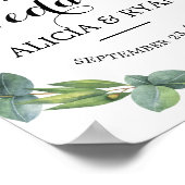 Eucalyptus welkomstteken poster (Hoek)