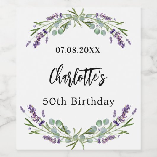 Eucalyptus Wijn Etiket (Enkel label)