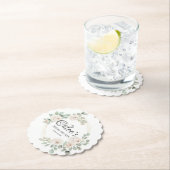 Eucalyptus Witte Roos Bloemrijke Bruidsdouche Kartonnen Onderzetters (Insitu)