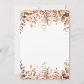Eucalyptus woodland gouden valbruiloft kaart (Achterkant)