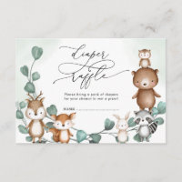 Eucalyptus Woodland Greenery Animals Diaper Raffle