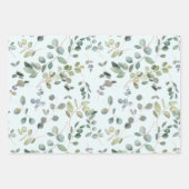 Eucalyptus Wrapping Paper Flat Sheet Set van 3 (Voorkant 2)