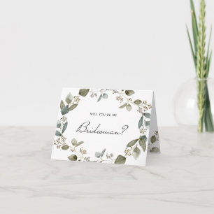 Eucalyptus Wreate zal mijn Bridesmaid zijn Kaart