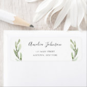 Eucalyptus Wreater Waterverf Return Address Label (Insitu)