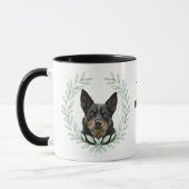 Eucalyptus Wreath Australian Kelpie Dog Monogram Mok (Links)