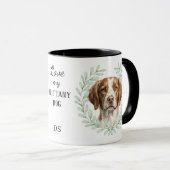 Eucalyptus Wreath Brittany Dog Monogram Mok (Voorkant rechts)
