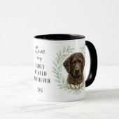 Eucalyptus Wreath Curly Coated Retriever Monogram Mok (Voorkant rechts)