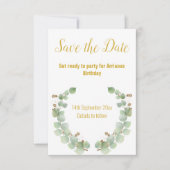 EUCALYPTUS WREATH GOLD WHITE RESPONSABILITÉ CARTE  (Devant)