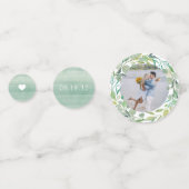 Eucalyptus Wreath Personalized Weddenschap Confetti (Achterkanten)