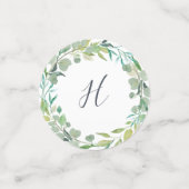 Eucalyptus Wreath Personalized Weddenschap Confetti (Kleine voorkant)
