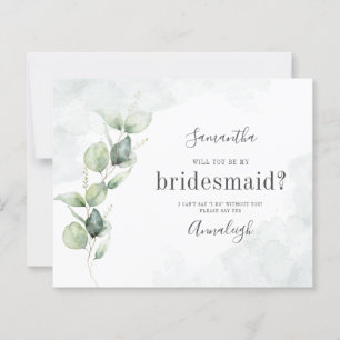 Eucalyptus zal je mijn bruidsmeisje Kaart zijn