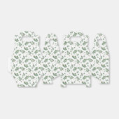 Eucalyptus zilveren dollar boom bladeren patroon bedankdoosjes (Uitgevouwen)
