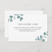 Eucalyptus Zilveren Dollar Enclosure Kaart (Voorkant / Achterkant)