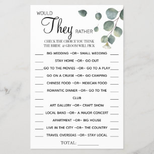 Eucalyptus zouden ze eerder een douchekaart hebben flyer