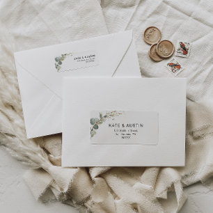 Eucalyptusadres waterverf etiket