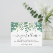 eucalyptusadreswijziging aankondigingskaart (Staand voorkant)