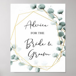 Eucalyptusadvies voor het borden van de Bride en v Poster