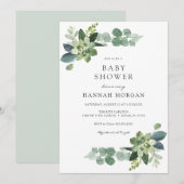 EucalyptusBaby shower Kaart (Voorkant / Achterkant)