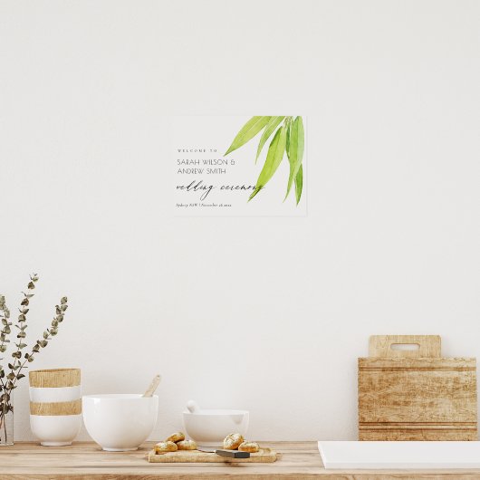 EUCALYPTUSBLADEREN AQUELEVELLARIUM TROUWFEest Poster (Keuken)