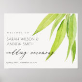 EUCALYPTUSBLADEREN AQUELEVELLUWELING BRUILOFT POSTER (Voorkant)