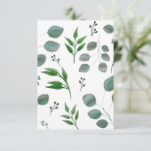 Eucalyptusbladeren Bedankkaart (Staand voorkant)