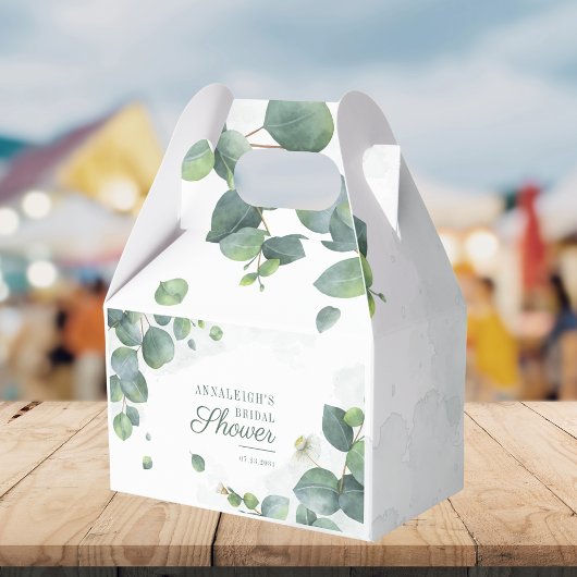 Eucalyptusbladeren Botanisch groen Bruidsdouche Bedankdoosjes