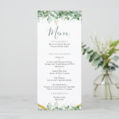 Eucalyptusbladeren Bruiloft Menu (Staand voorkant)