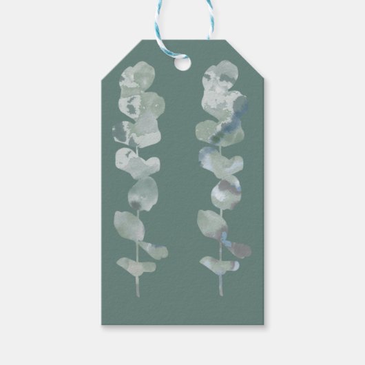 Eucalyptusbladeren Cadeaulabel (Voorkant)