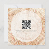 Eucalyptusbladeren en de website van het hout QR-c Save The Date (Achterkant)
