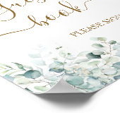 Eucalyptusbladeren Gastboek Shower Zang Poster (Hoek)