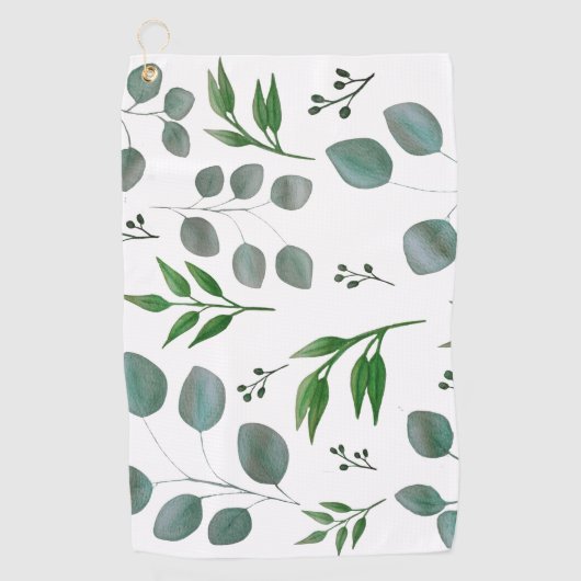 Eucalyptusbladeren Golfhanddoek (Voorkant)