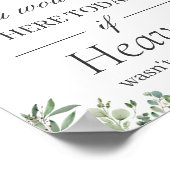 Eucalyptusbladeren In Liefdevolle Herinnering Trou Poster (Hoek)